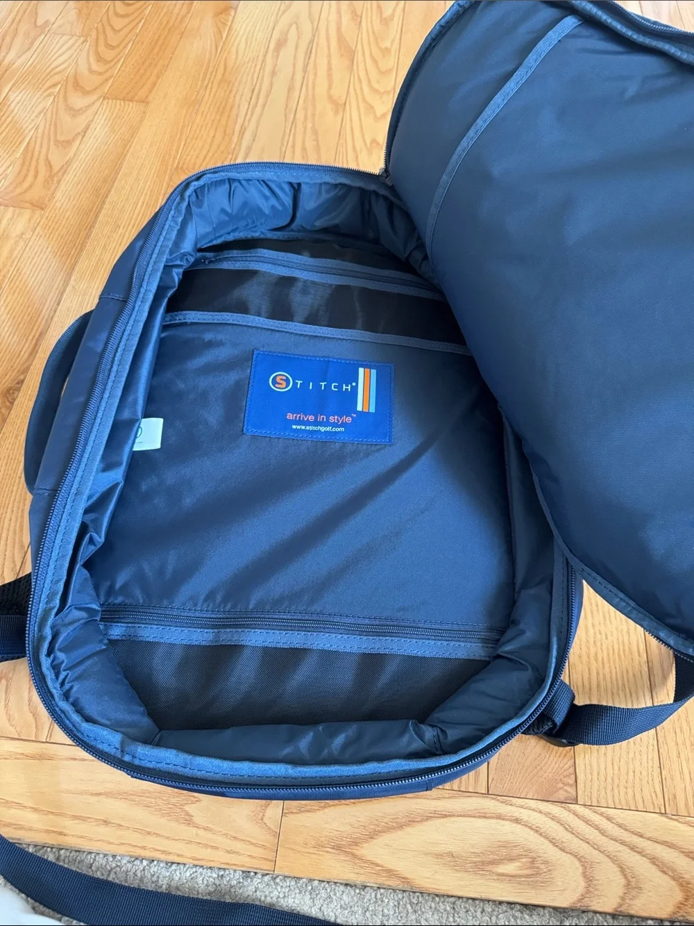 Stitch Men's Navy Travel Backpack with Organized Compartments